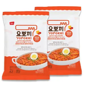Yopokki Instant Rabokki Pack (Sweet Mild Spicy, 2 Packs) Korean Street food with sweet and moderately spicy sauce Ramen Noodle Topokki Rice Cake - Quick & Easy to Prepare