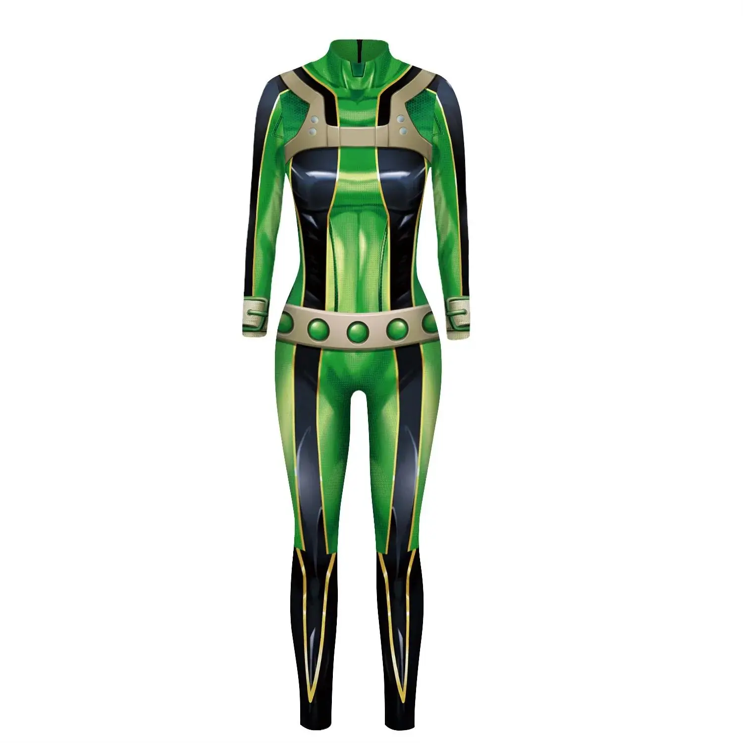 Anime Cosplay Asui Tsuyu Ochaco Uraraka Costume Wig Women Jumpsuit Carnival Halloween Costume Bodysuit C42C47