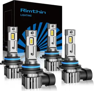 Rimthin Upgraded Halogen Headlight Bulbs For Honda Civic Sedan 2004-2015 9005 High Beam 9006 Low Beam Headlamp Lights 6000K White 800% Brightness 4-Pack