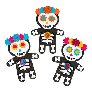 3" x 4 1/4" Day of the Dead Foam Magnet Craft Kit - Makes 12