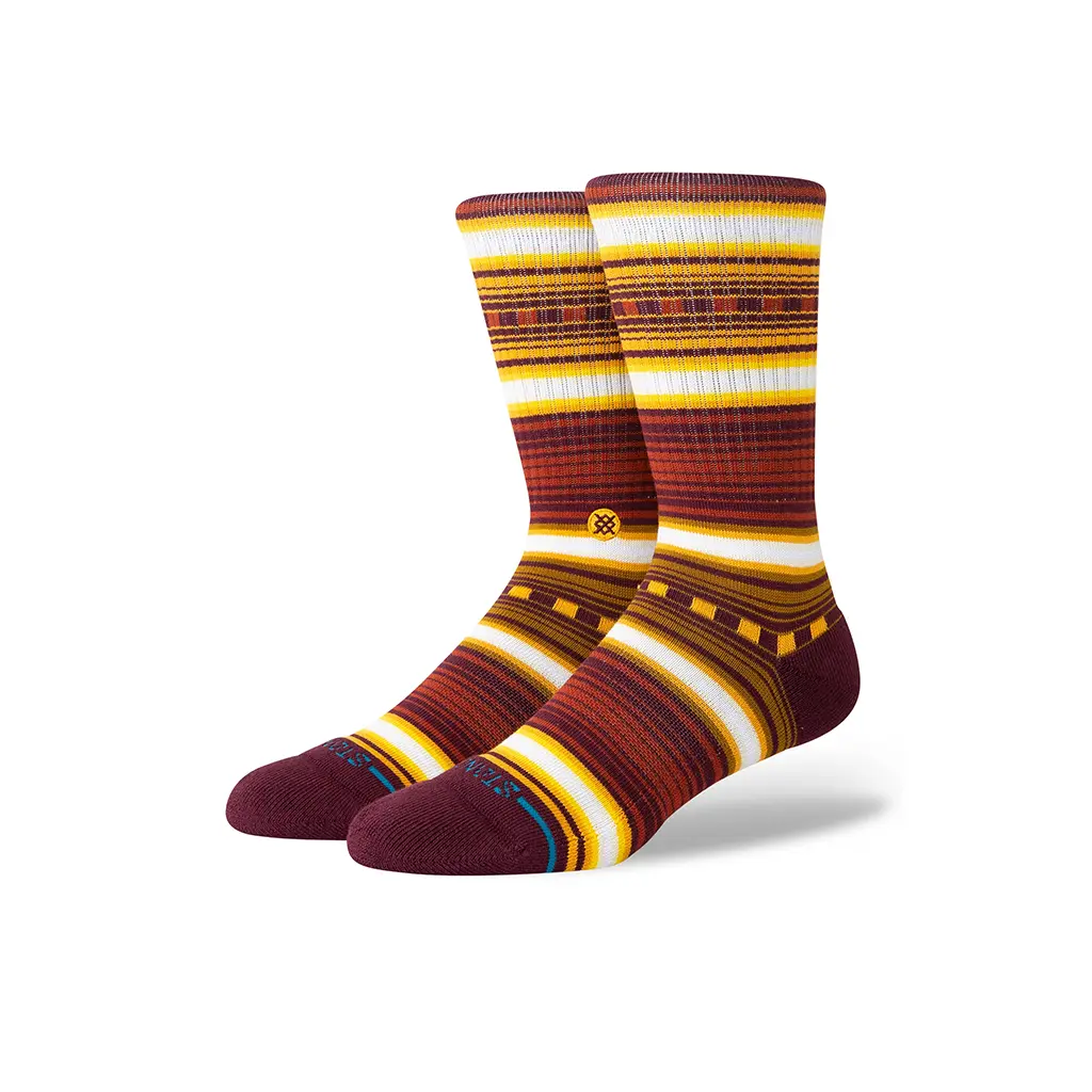 Stance Men's Windy Pine Crew Socks, Plush Striped Combed Cotton with Medium Cushion and Engineered Arch Support, Stripe, Seamless, Classic, Menswear, Calf High, Adults, Plush Texture, Cushioning
