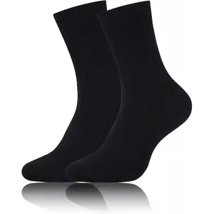 Mens Dress Socks Soild Ribbed Crew Socks Combed Cotton Anti Odor Size 8-13