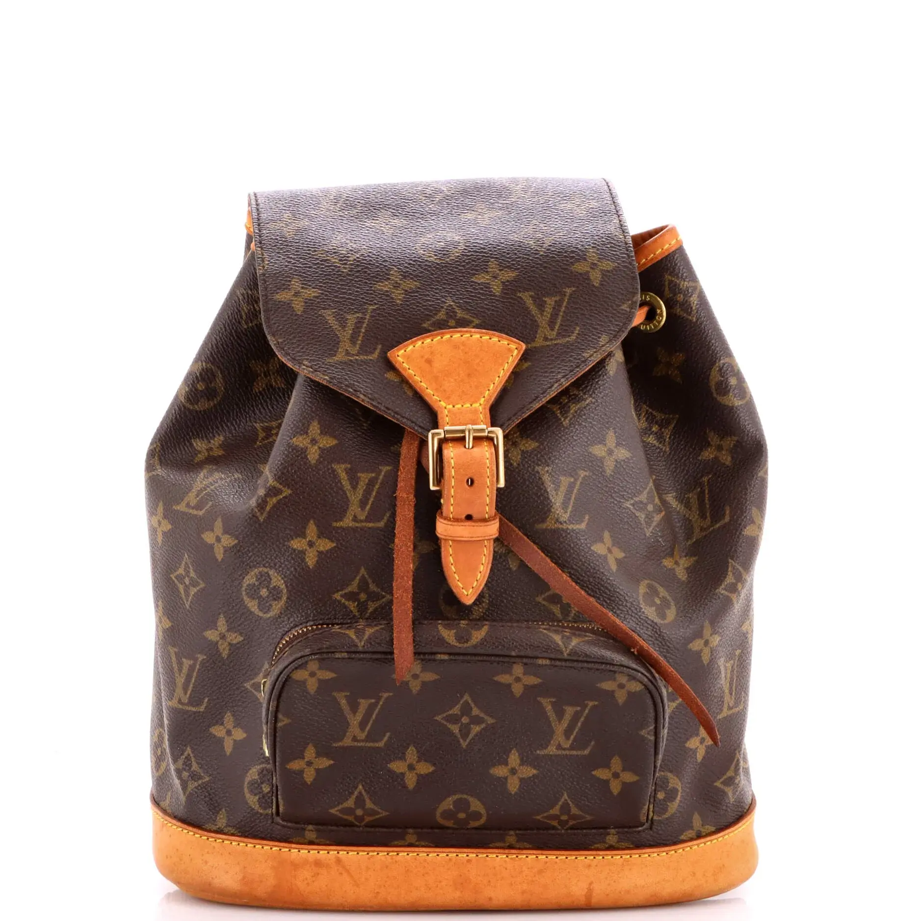 Pre-owned Louis Vuitton Canvas Coated Backpacks Vintage Montsouris Backpack Monogram Canvas MM by Rebag