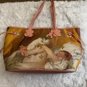 Pre-owned Louis Vuitton Canvas Tote Bags x Jeff Koons "Masters Collection" Fragonard Neverfull MM tote bag.