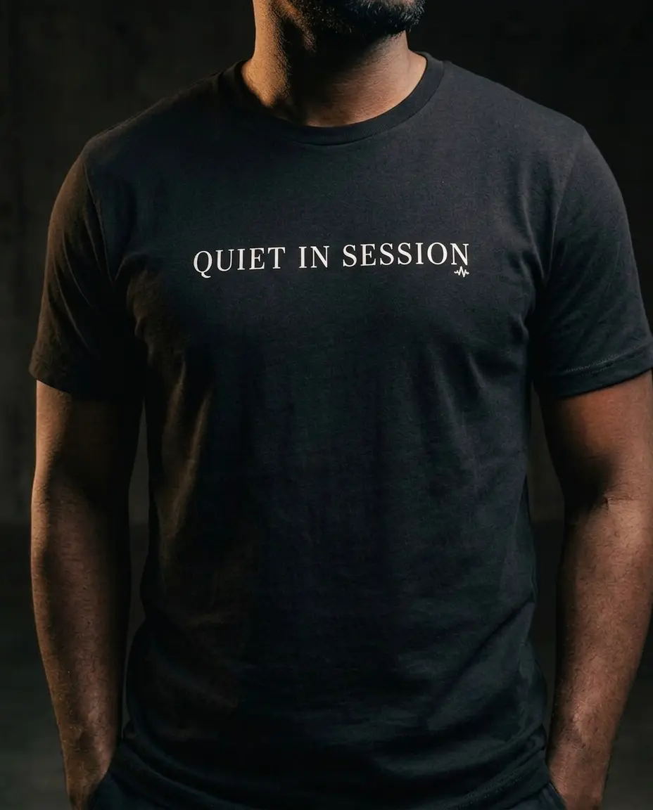 Quiet In Session — Minimalist Crewneck Tee