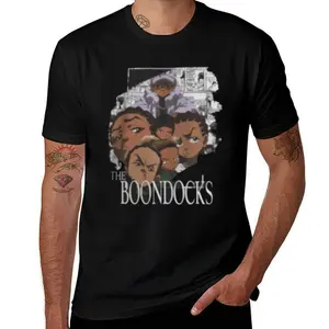 The Boondocks Mens T Shirts Cotton Short Sleeve T-Shirt Crew Neck Tees Casual Shirt