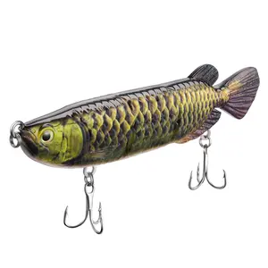 Christmas present Jointed SwimShad Glide Baits - Multi-Section PVC Swimbait Lure for Bass, Pike, Salmon, Trout, Muskie |   Realistic Green & Black Pattern with Metal Hooks for Fishing, Bass Fishing Lure, Dynamic Swim Design, Durable Fishing Gear