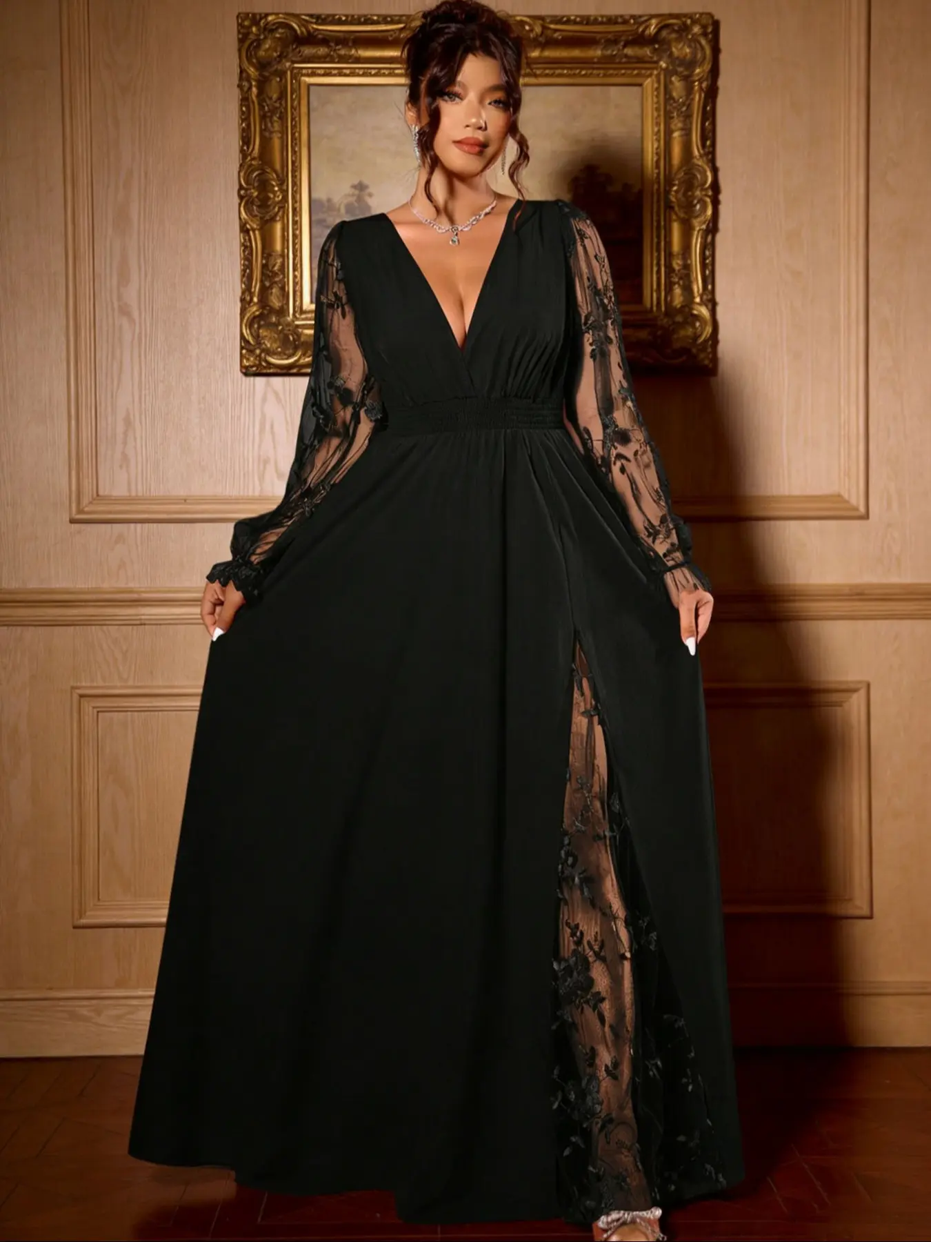 knee length dresses for ladies Black Lace Affordable 2021 Long Prom Dresses, Off Shoulder Elegant Pro –  ClaireBridal