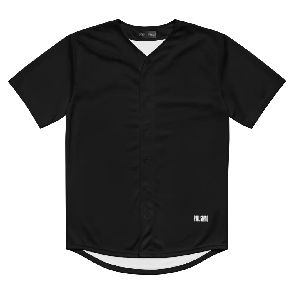 Plain Black baseball jersey