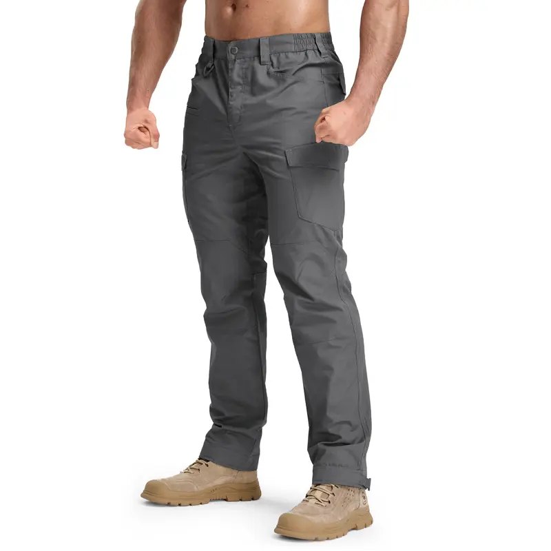GOPUNE Men's Tactical Work Pants Lightweight Multi-Pocket Water Resistant Cargo Pants Ripstop Hiking Military Construction Outdoor Pants 10 Pockets #outdoorfun #bluecollar#workpants