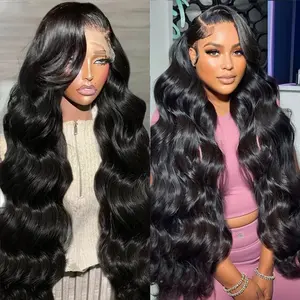 13x4 Ready Go Wig Body Wave Lace Front Wigs Bleached Knots Wig Pre Plucked Body Wave Transparent Lace Front Wig Pre Cut Lace Wig