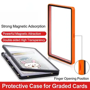 Magnetic Protective Case, Plastic Graded Card Holder, Compatible With 35pt PSA Card Slab. Double-Sided Clear Sleeve, Ideal For PSA & CCIC Card Collectors.