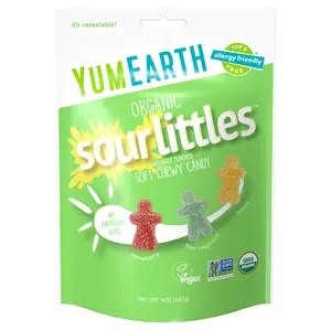 YumEarth Organic SourLittles™, Soft Chew Candy, Strawberry, Blue Raspberry, Lemon, 5 oz (142 g)