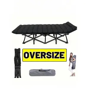 Portable Folding Bed - Heavy Duty Dual Sided Mattress, Camping Bed, Easy To Assemble, Includes Carry Bag, Gray, Space Saving, Comfortable Sleeping Solution For Indoor/ Outdoor Use,Valentine's Day Gift