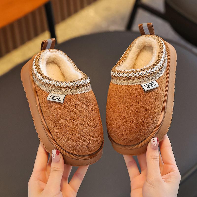 Home children's slippers autumn and winter student soft bottom home slippers simple and casual indoor slippers