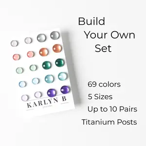 Build Your Own Custom Set of Color Dot Stud Earrings with Titanium Posts