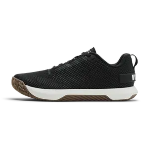NOBULL Men's Outwork Flex Shoe in Jet Black Classic White Gum - OG Strength Training Shoe, Durable Gym Trainer, Lifting Sneaker