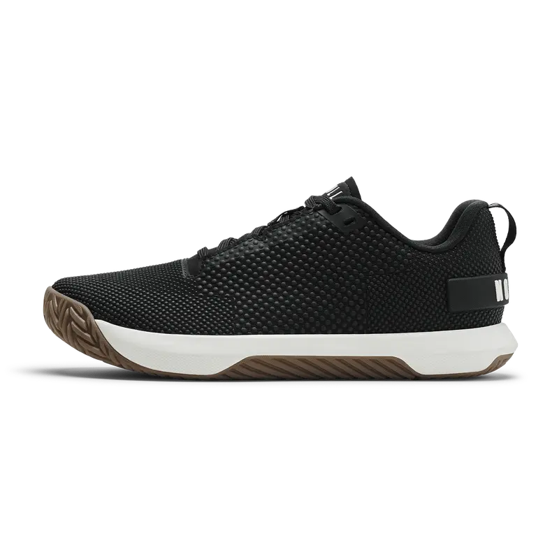 NOBULL Men's Outwork Flex Shoe in Jet Black Classic White Gum - OG Strength Training Shoe, Durable Gym Trainer, Lifting Sneaker