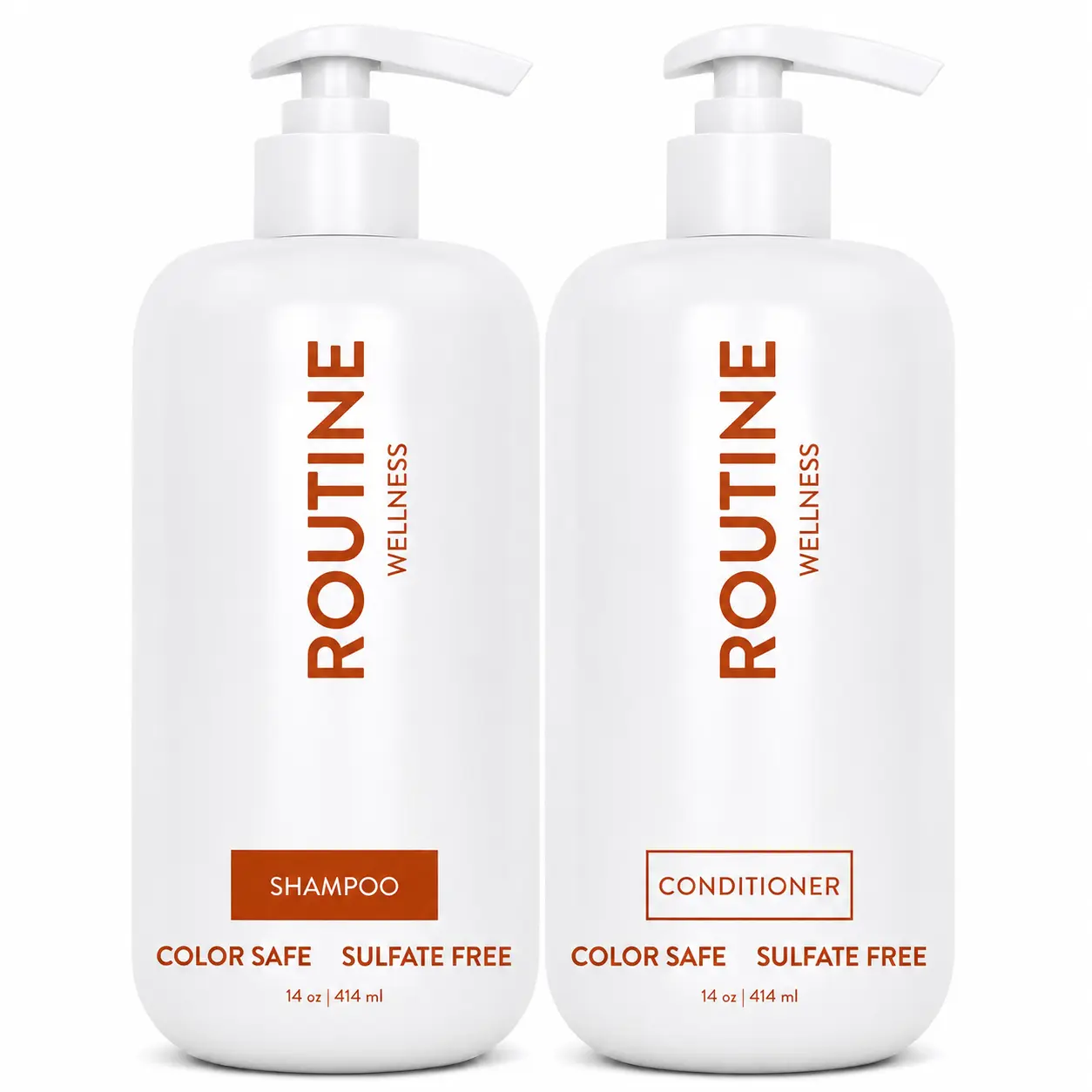 Routine Wellness Anti-Thinning 14oz Shampoo & Conditioner Set for Thinning Hair & Hair Loss - Sulfate-Free, Color-Safe, Biotin & Peptides, Nourishing Botanicals