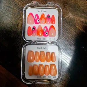 Flamin’ Pink Pop Custom Press-On Nail Set