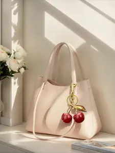 A fashionable and cute cherry design bag charm keychain, bag decoration, daily wear, also a surprising and exquisite small gift.