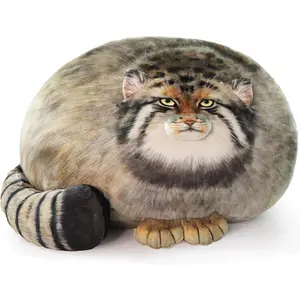 Steppe Cat Plush 30cm/12inch Pallas Cat Stuffed Animal, Cute Plushies for Girls, Soft Plush Throw Pillow Doll Decoration Birthday Gift for Kids Boys Party
