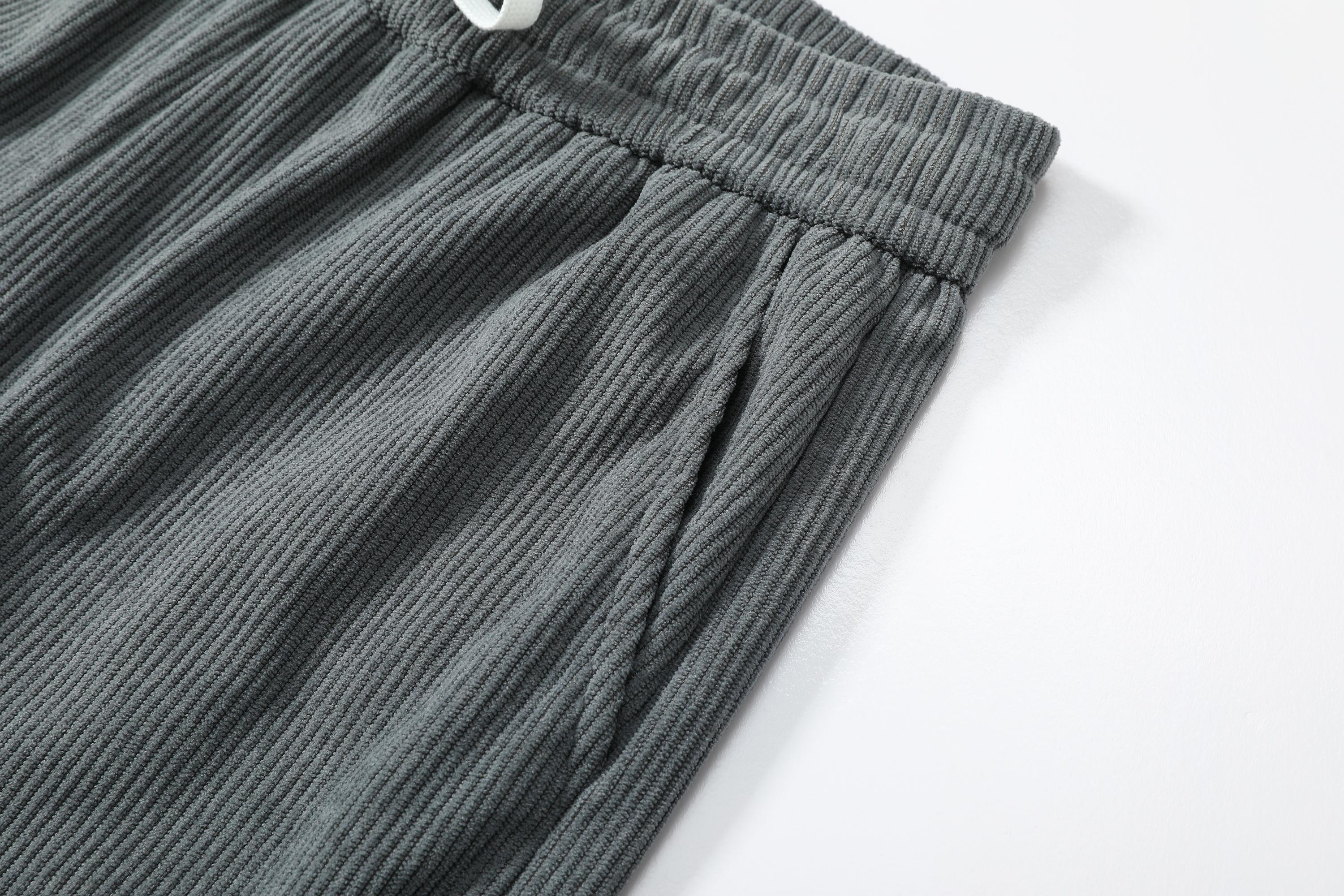 Men’s vintage corduroy casual pants, loose straight fit, breathable, spring/autumn style