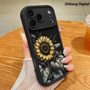 Creativity Sunflower Flower pattern Phone Case for iPhone 17 Air 16 Plus 15 Pro Max 14 13 12 11 Sleek Shockproof Lightweight Cover with Protection Protective drop-proof phone case Cellphone Smartphone