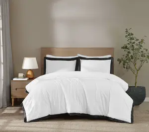 Brooklyn Loom Cotton Hotel Border Full/Queen Comforter Set