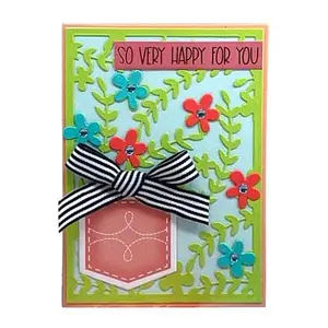 Crafts & Sewing The Stamps of Life Mini A1 Flower & Vine Card Base Die Set