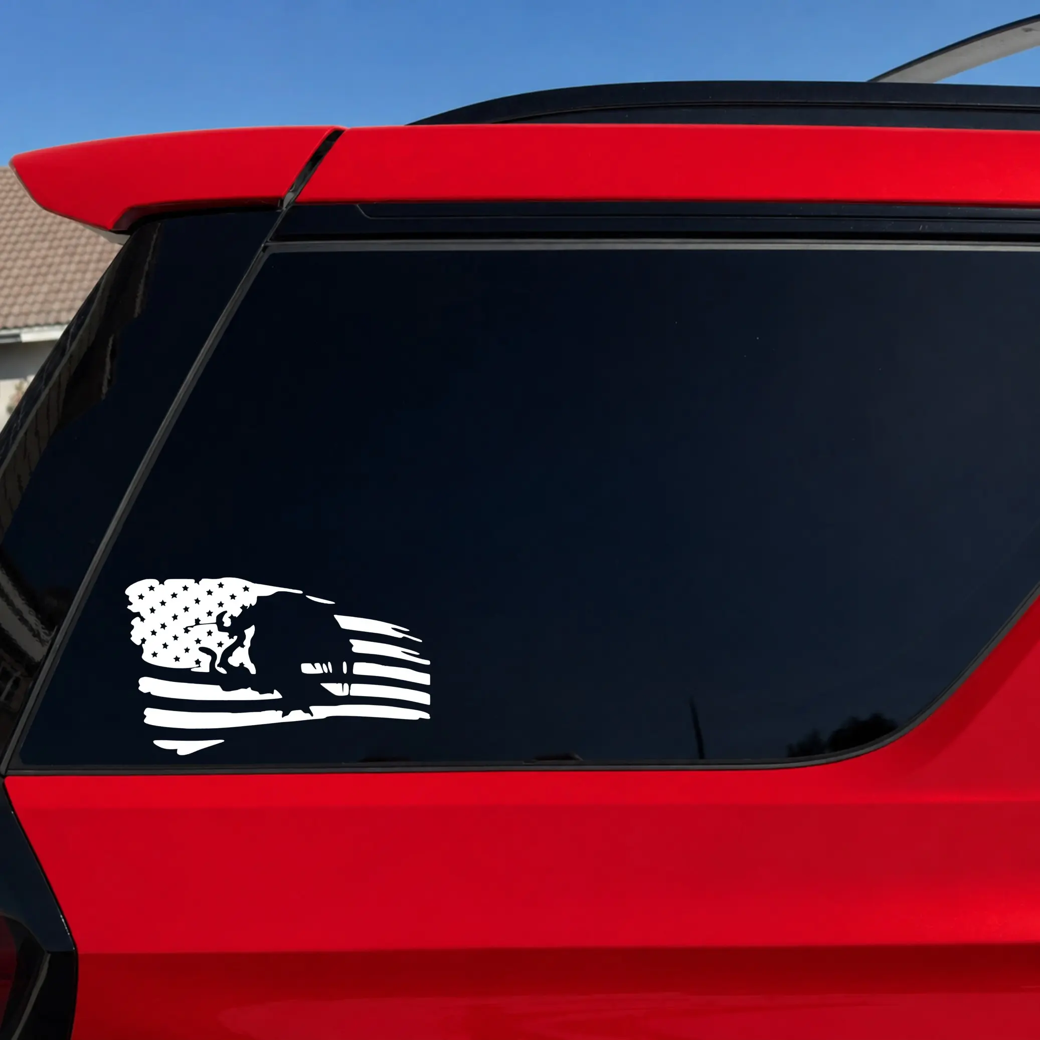 American Mexican Flag Vinyl Sticker Quality Vinyl Stickers Available in Many Colors and Sizes - Car Stickers