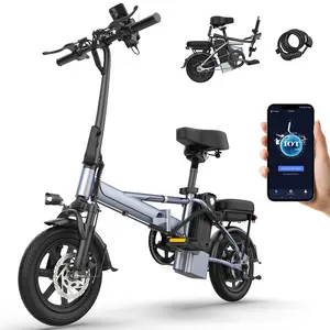 New upgraded silver version 14" Mini E-Bike|500W(Peak 750W) Pure AluminumFrame|22Mph Top Speed |Up to 40 Miles Range Perfectfor Campus Commutes, Grocery Runs, or Leisure Rides NoMore Sweating - Electric Assist for Smooth Hills & LongDistances!