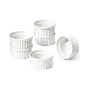 2oz Sauce Cups Set of 6 Mini Ceramic Ramekins Dipping Bowls for Sauces & Charcuterie