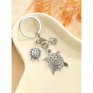 Cute Turtle Design Keychain, Trendy Alloy Keychain for Women & Men for Daily Clothing Decor, Trendy All-match & Exquisite Keychain for Birthday Gift Compact And Lightweight keychain accessories men's accessories carabiner