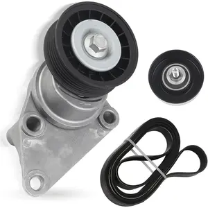 Dasbecan 90K-38158C Serpentine Belt Drive Tensioner Pulley Component Kit Compatible with Chevy Silverado Avalanche Suburban Express Tahoe GMC Savana Sierra Yukon Cadillac Escalade 2003-2007