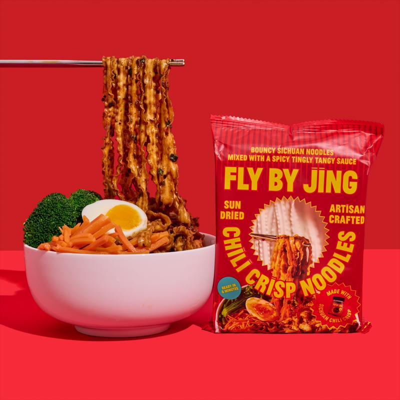 Fly By Jing Instant Noodles Variety Pack 18 Pack – 3 Flavors: Chili Crisp, Sweet + Spicy & Classic Soy – Savory, Mild to Spicy, Vegan & Non-GMO