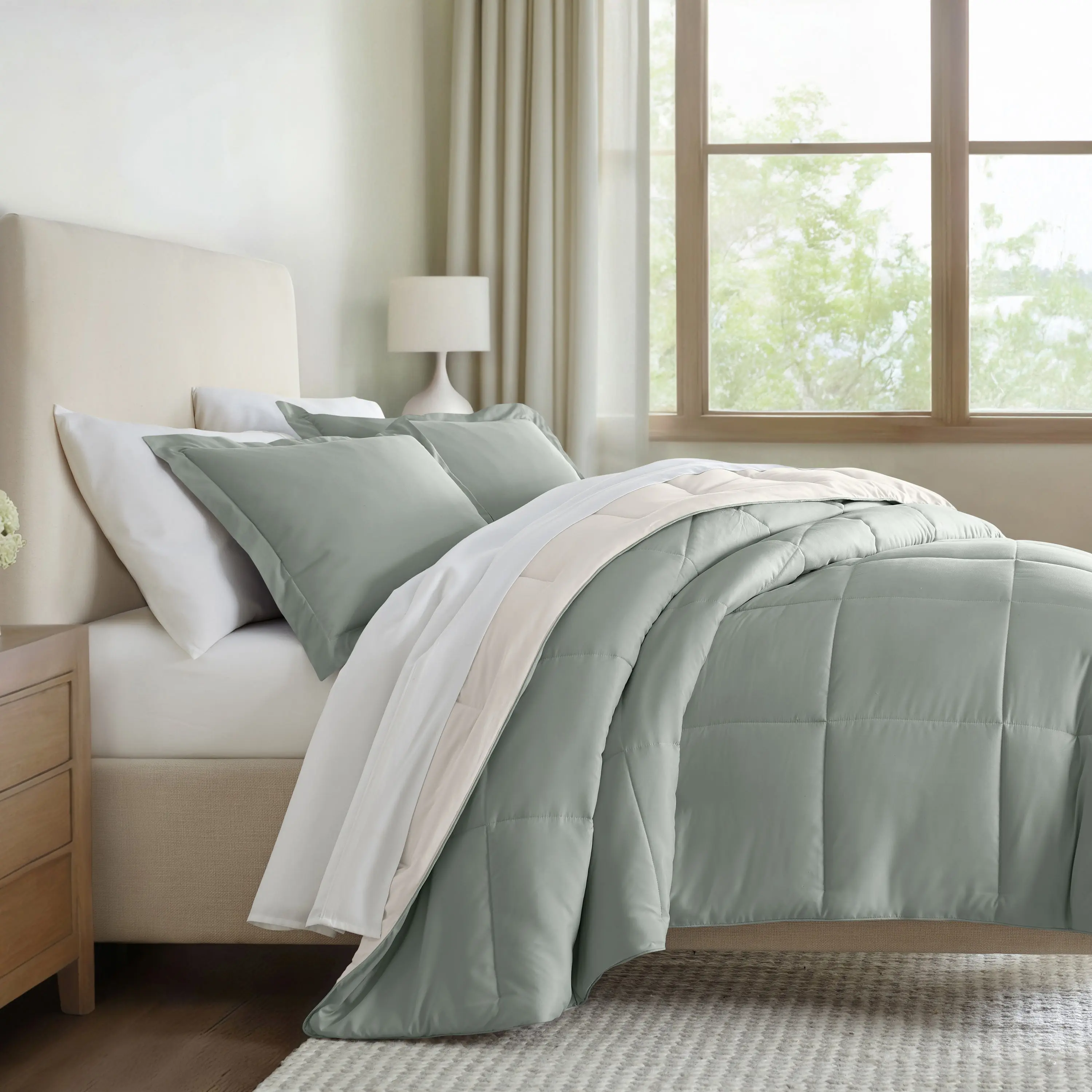 Reversible Down-Alternative Comforter Set Reversible Down-Alternative Comforter Set