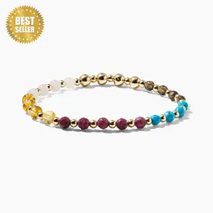 Multiple Blessing Spiritual Bracelet with REAL Gold
