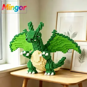 15" Fantasy Winged Dragon Micro Building Blocks| Cool 3D Mythical DIY Toy