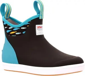 XTRATUF Womens 6 Inch Waterproof Ankle Deck Boots, Slip Resistant Rubber Fishing Boat Shoes, Lightweight Outdoor Work Footwear