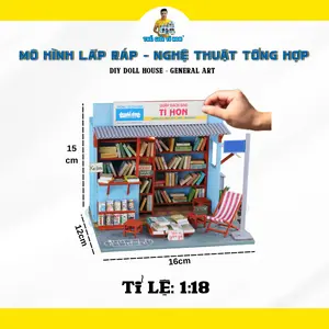 DIY Miniature Model – Old Bookstore Mô Hình Tự Lắp Ráp – Tiệm Sách Cũ