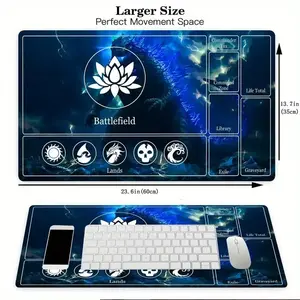 [Sale off up to 65%][Free Ship] Magic Playmat card gaming mat with zone mtg playmat Starry sky and dragon Desk Mat keypad expansion mousepad rubber anti-slip