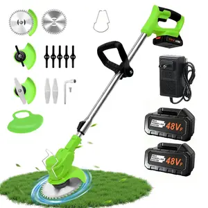 Cordless Battery Powered Weed Wacker with 3 Types of Blades, High-Efficiency Weed Eater & Brush Cutter for Yard and Garden Maintenance, Lightweight Ergonomic Design for Easy Operation