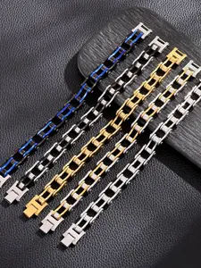 Punk/motorcycle Style Alloy Chain Bracelet, Simple and Versatile, Perfect for Daily Wear, Unisex, Ideal Gift for Friends