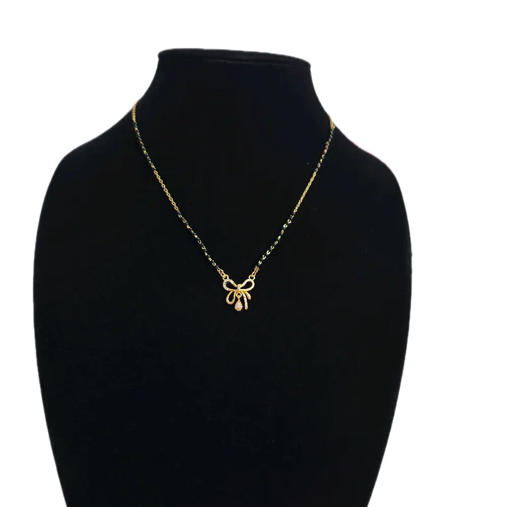 traditional nepali indian desi minimalist mangalsutra necklace