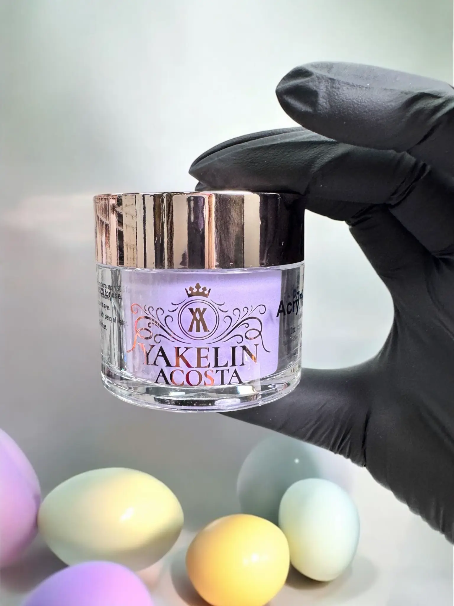 Easter Collection by Yakelin Acosta – 6 Pastel Acrylic Cover Powders with Soft Shimmer | Creamy Formula 2 oz