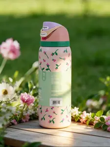 Owala 32oz Insulated Water Bottle with Straw Lid, Kawaii Pink Rose Bud Cover, Kitchenware Drinkware Drinkware Stainless Steel Portable Mug Tumbler Bottled Cup european