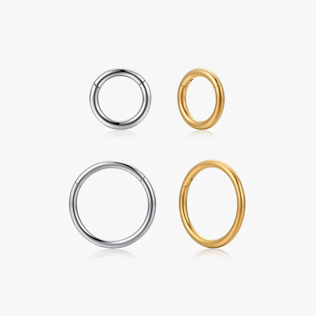 Titanium Clicker Hoops (Single)