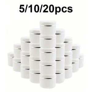 Refillable Cosmetic Jars, 20/10/5 Pack, 30g/50g Plastic, Dome Lid, Travel & Storage, Empty Face Cream Lip Balm Liquid Container
