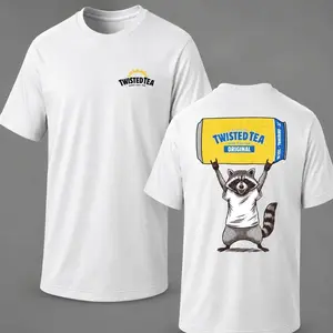 Racoon with Twisted Tea 2 Sided Tshirt, Twisted Tea Beer Shirt For Men For Woman, Trendy Shirt, Menswear Top 3F